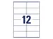 etiket Avery ILK 105x48mm 100 vel 12 etiketten per vel wit