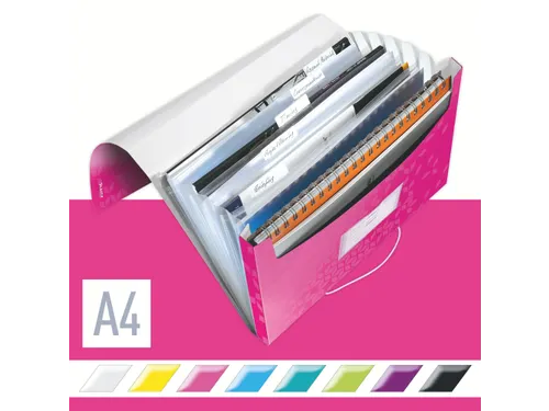 Sorteermap Leitz Wow Pp A4 6 Vaks Roze