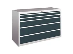 ladekast 800x1023x600mm 5laden cilinderslot RAL7035 front RAL7016