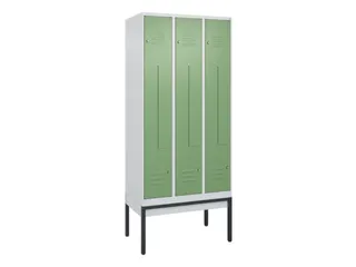 Z-garderobekast,HxBxD 2120x900x500mm,vak B 150/300mm,cil.-slot - 1