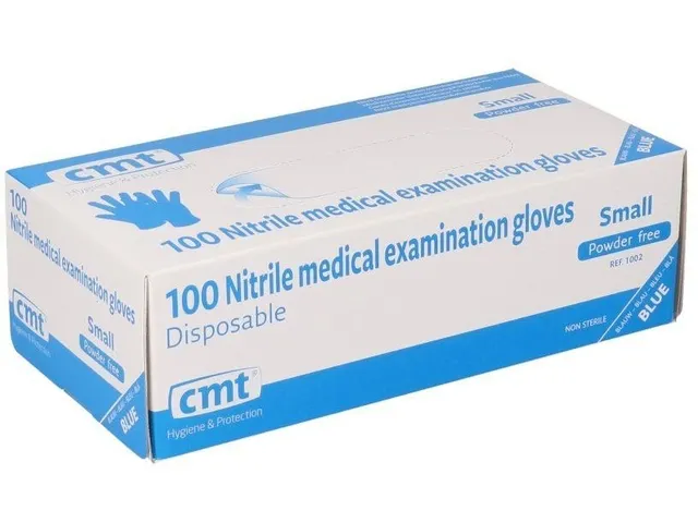 Gant CMT nitrile souple L bleu 100 pièces