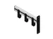 Pro-line Wandgarderobe 3 hangers zwart grijs