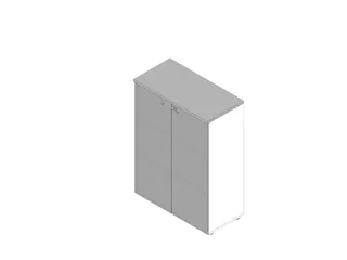 vitrinekast HxBxD 1232x900x450mm 2xhouten vloer 3 OH wit grijs - 1