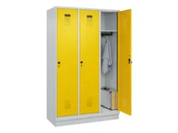 locker,HxBxD 1950x1200x500mm,3vak,vak B 400mm,draaigrendel,sokkel