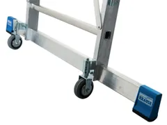 verrijdbare treden-platformladder eenzijdig 10treden stand H 2 35m