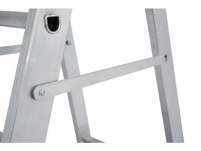 verrijdbare treden-platformladder eenzijdig 9treden stand H 2 1m