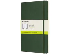 Notitieboek Moleskine large 130x210mm blanco soft cover myrtle green