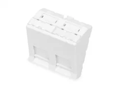 Frontpaneel 2-poorts 45x45mm Schuin voor frame DN-93802-5-SH Wit