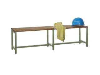 omkleedbank,LxD 1500x370mm,houten lijst beuken,onderstel RAL6011 - 2