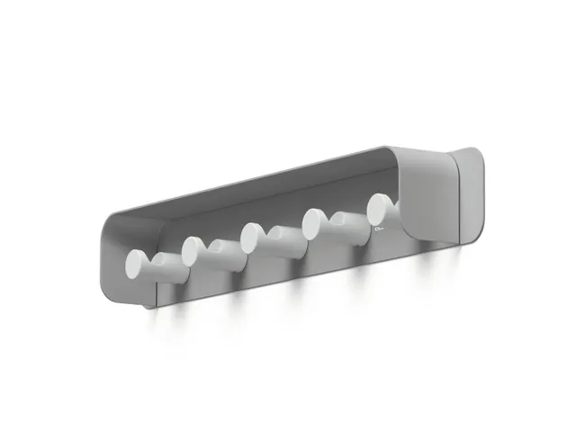 Wandkapstok DURASTORE 5 haken aluminium grijs 50cm
