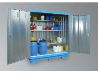 Container aquatoxische stoffen BxDxH 2075x1075x2375mm verzinkt blauw - 2