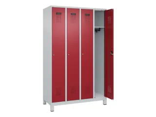 locker,HxBxD 1950x1200x500mm,4vak,vak B 300mm,cil.-slot,voeten - 2