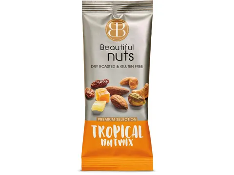 Beautiful Nuts Noten Tropical Mix Zakje 50 Gram