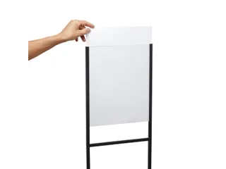 Infostandaard zwart metaal met acryl bord A3 - 12