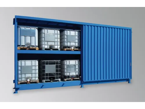 stellingcontainer v. gevaarlijke stoffen,max. 12xIBC,staand