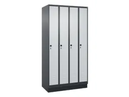 locker,HxBxD 1950x1000x500mm,4vak,vak B 250mm,draaigrendel,sokkel