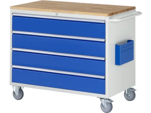 gereedschapswagen 975x1145x650mm beukblad 450kg 4 laden RAL5010