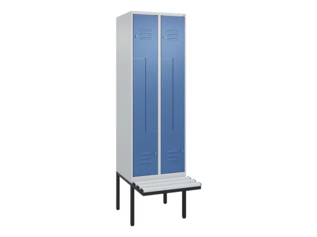 Z-garderobekast,HxBxD 2120x600x815mm,2vak,vak B 300mm,cil.-slot