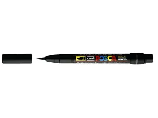Brushverfstift Posca PCF350 Penseelpunt 1-10mm Zwart - 2
