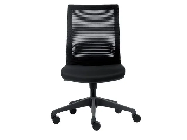 Bureaustoel Ecoline Zwart Netbespanning Lendensteun