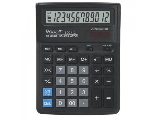 Calculator Rebell-BDC412-BX zwart desktop