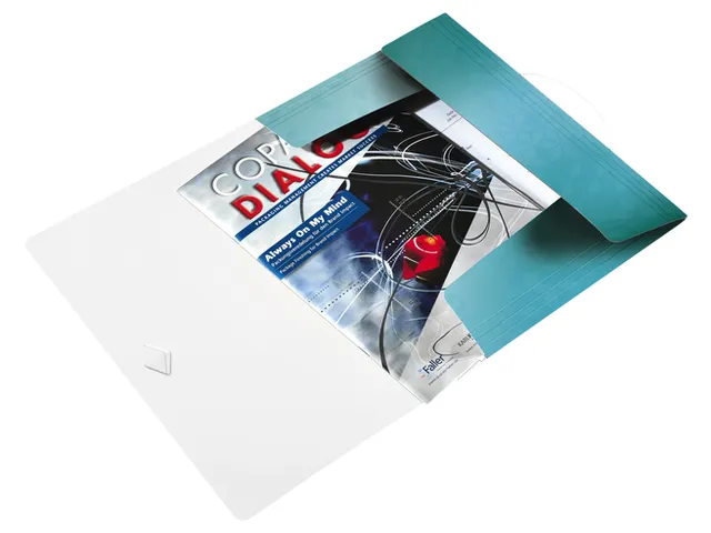 Elastomap Leitz WOW 3-kleps A4 Polypropyleen ijsblauw