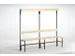 Banc vestiaire 1650x1500x375mm bois/anthracite RAL7016