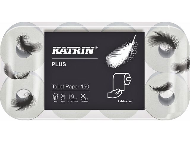 Toiletpapier Katrin 13241 Plus 150 4laags 48rollen | ToiletHygieneShop.nl