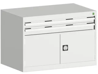 ladekast HxBxD 700x1050x750mm 2laden RAL7035 front RAL7035 - 1