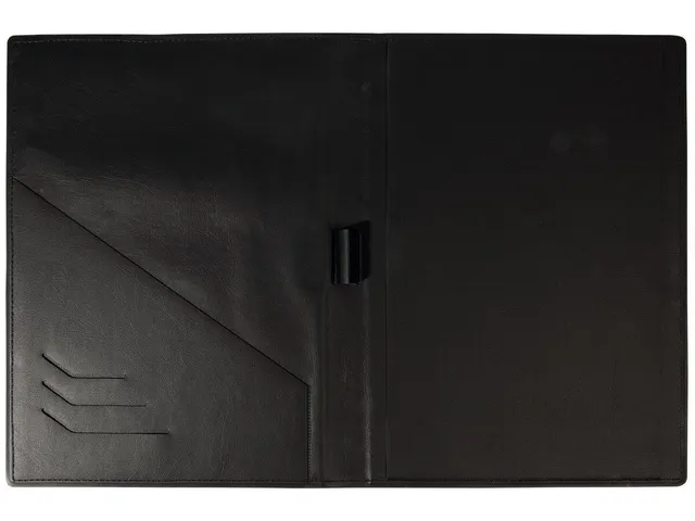 Porte-blocs version cuir noir A4