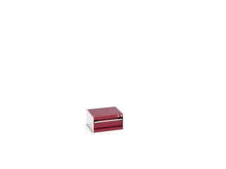 ladekast HxBxD 250x525x525mm 1lade RAL7035 front RAL3004 - 7