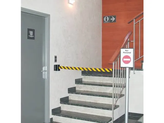 corde de délimitation a. 1sangle(s) Lxl 5m x50mm courroie noir/rouge