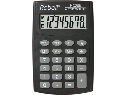 Calculator Rebell-HC208-BX zwart pocket