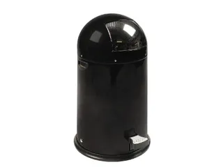 Afvalbak Kickcan metalen binnenbak 33 liter mat zwart - 1