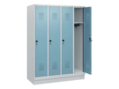 schoollocker,HxBxD 1630x1200x500mm,4vak,vak B 300mm,draaigrendel