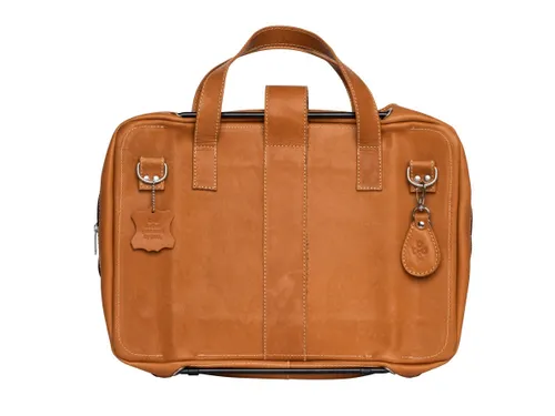 R-Go Viva 15.6 inch Laptoptas Leer Bruin