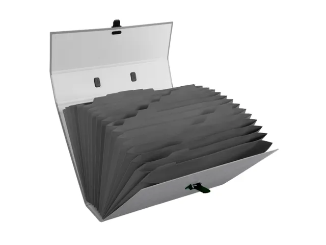 Sorteermap m/handvat 18 vak TEKSTO geas.