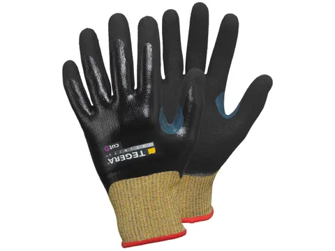 Tegera Infinity 8812 snijbestendige handschoenen, zwart/geel, maat 8,