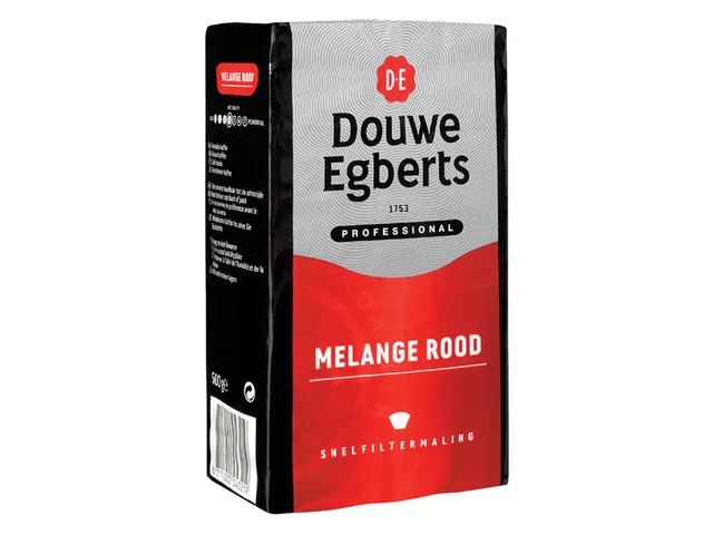 Koffie Douwe Egberts snelfiltermaling Roodmerk 500 Gram