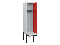 locker met bank,HxBxD 1950x400x815mm,1vak,vak B 400mm,cilinderslot
