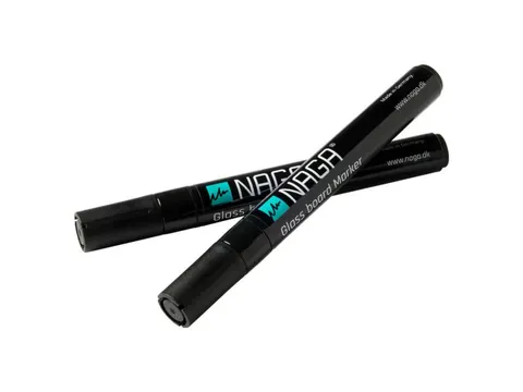 Glasbordmarker 4,5mm Naga set a 2st. zwart