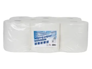 Poetspapier Cleaninq midi 2-laags 160m wit 6 rollen - 1