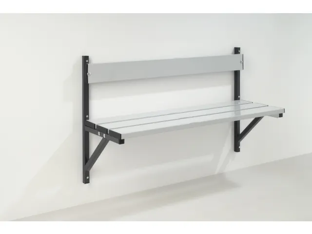 banc mural,HxLxP 710x1015x360mm,barres alu,structure acier RAL7016