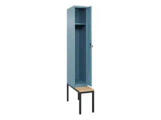 locker met bank,HxBxD 2120x300x815mm,1vak,vak B 300mm,draaigrendel - 2