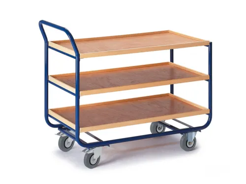 tafelwagen,draagverm. 150kg,3xhouten kist,laadvl. LxB 775x475mm