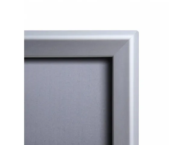 Cadre clipsable A2 Ignifugé Coins droits 32mm argent