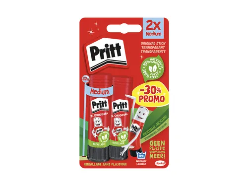 Lijmstift Pritt Original Medium 22gr blister à 2 stuks Promo