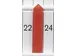 Flèche de Planification 7mm Plastique Orange Transparent