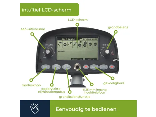 Metaaldetector Premium Zoekdiepte 25cm