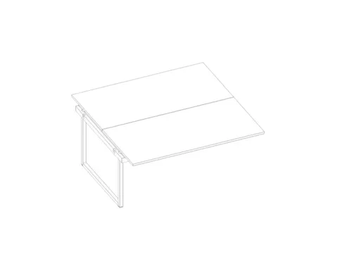 aanbouwtafel,v. benchtafel,HxBxD 730x1600x1600mm,blad wit
